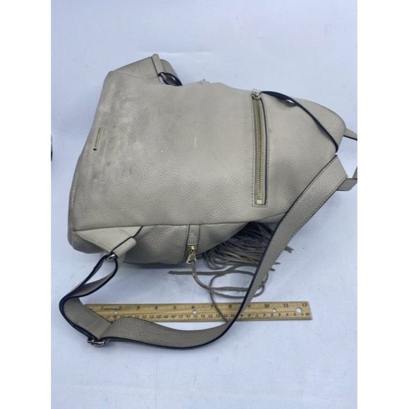 Rebecca Minkoff Stevie Julian Fringe Nubuck Gray Leather Backpack main image 9